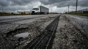Skid mark on asphalt road